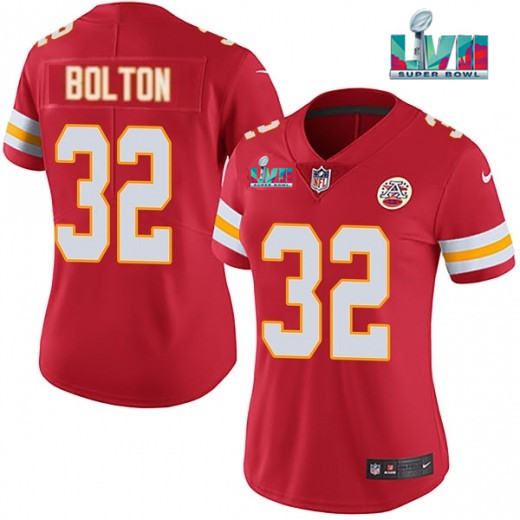 Women's Kansas City Chiefs #32 Nick Bolton Red Super Bowl LVII Patch Vapor Stitched Jersey(Run Small) Women's Kansas City Chiefs #32 Nick Bolton Red Super Bowl LVII Patch Vapor Stitched Jersey(Run Small)
